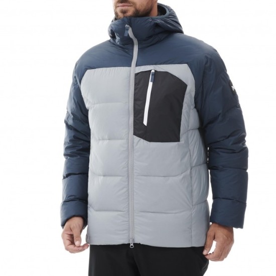 Яке пух ABRASION BELAY HOODIE - сиво