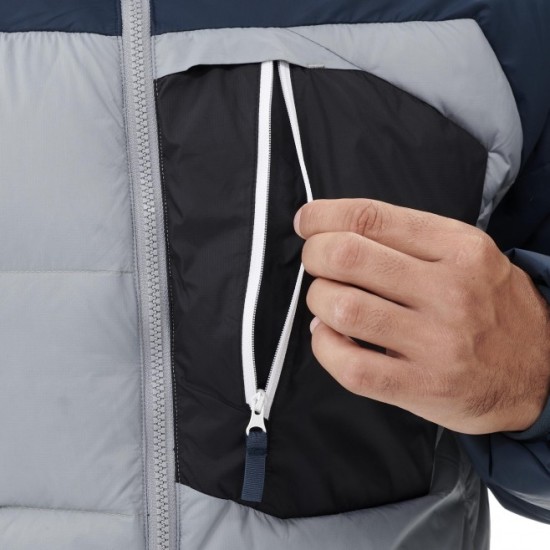 Яке пух ABRASION BELAY HOODIE - сиво