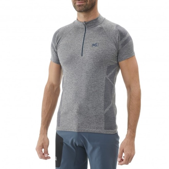 Тениска LTK SEAMLESS LIGHT ZIP - сива
